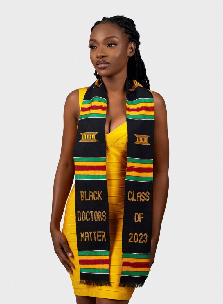 black-doctors-matter-kente-stole-elanafrique